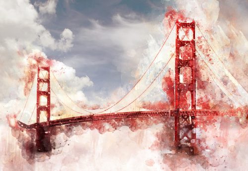 Golden Gate híd poszter, fotótapéta Vlies (368 x 254 cm)