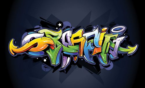 Graffiti poszter, fotótapéta, Vlies (104 x 70,5 cm)