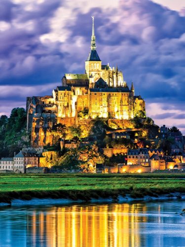 Mont-Saint-Michel poszter, fotótapéta, Vlies  (206x275 cm, álló)