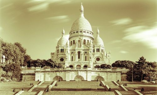 Sacre Coeur Basilica poszter, fotótapéta, Vlies (104 x 70,5 cm)