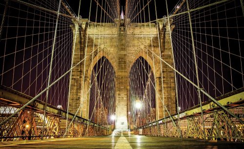 Brooklyn Bridge poszter, fotótapéta Vlies (152,5 x 104 cm)