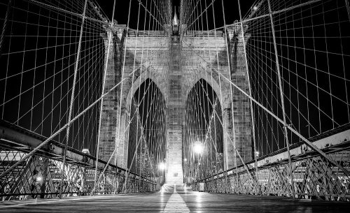 Brooklyn Bridge poszter, fotótapéta Vlies (208 x 146 cm)