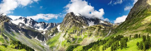 MOUNTAINS öntapadós konyhai poszter, 180x60 cm