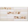 FLEXWALL Tile Sandy coast kagylós csempe PVC falpanel 96x48 cm, fürdőszoba, konyha