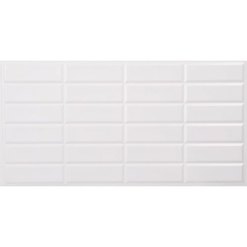 Falburkolat - FLEXWALL White Seam fehér csempe, fehér fuga PVC falpanel 96x48 cm, konyha, fürdőszobai