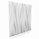 MYWALL OCEAN hullámos fehér EPS polisztirol festhető falpanel, modern falburkolat 3d (60x60cm)