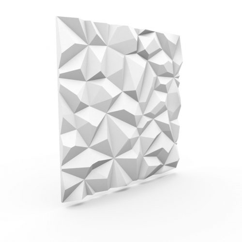 MYWALL DIAMOND fehér festhető gyémánt falpanel, modern hungarocell burkolat beltérre (60x60cm)