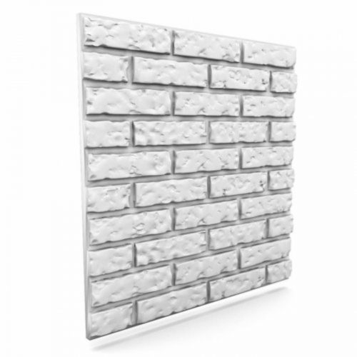 MYWALL BRICK natúr fehér téglamintás falpanel, polisztirol anyagból, beltéri falburkolat (60x60cm)